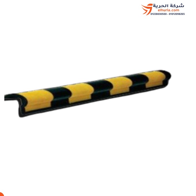 Rubber profile to protect the corners of columns with yellow reflectors – integrated and reliable protection